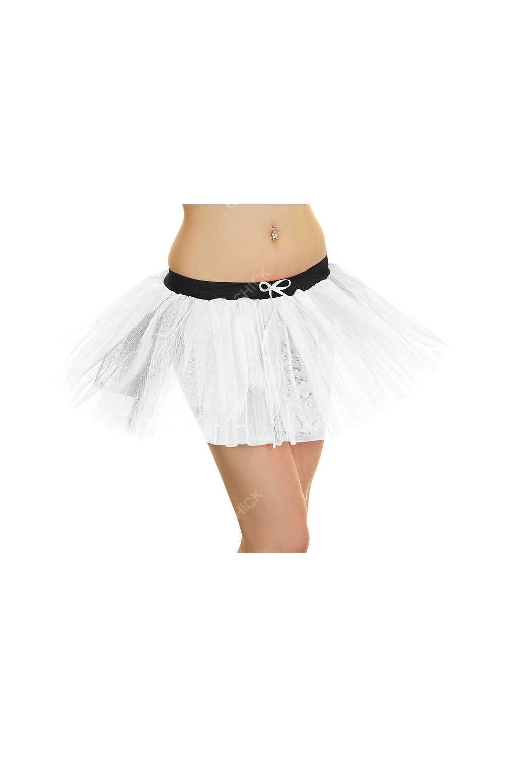 Crazy Chick Women 3 Layers White Angel Ladies Tutu Skirt